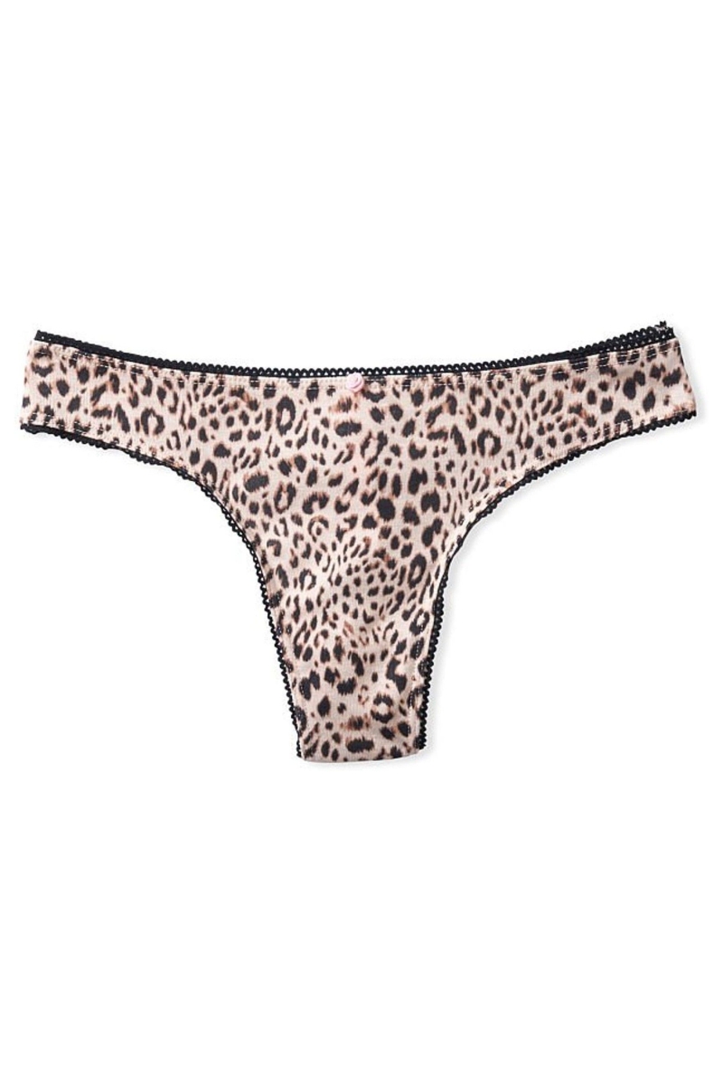 Victoria's Secret Stretch Algodon Algodon Tanga Panties Rosas | 213805NOP