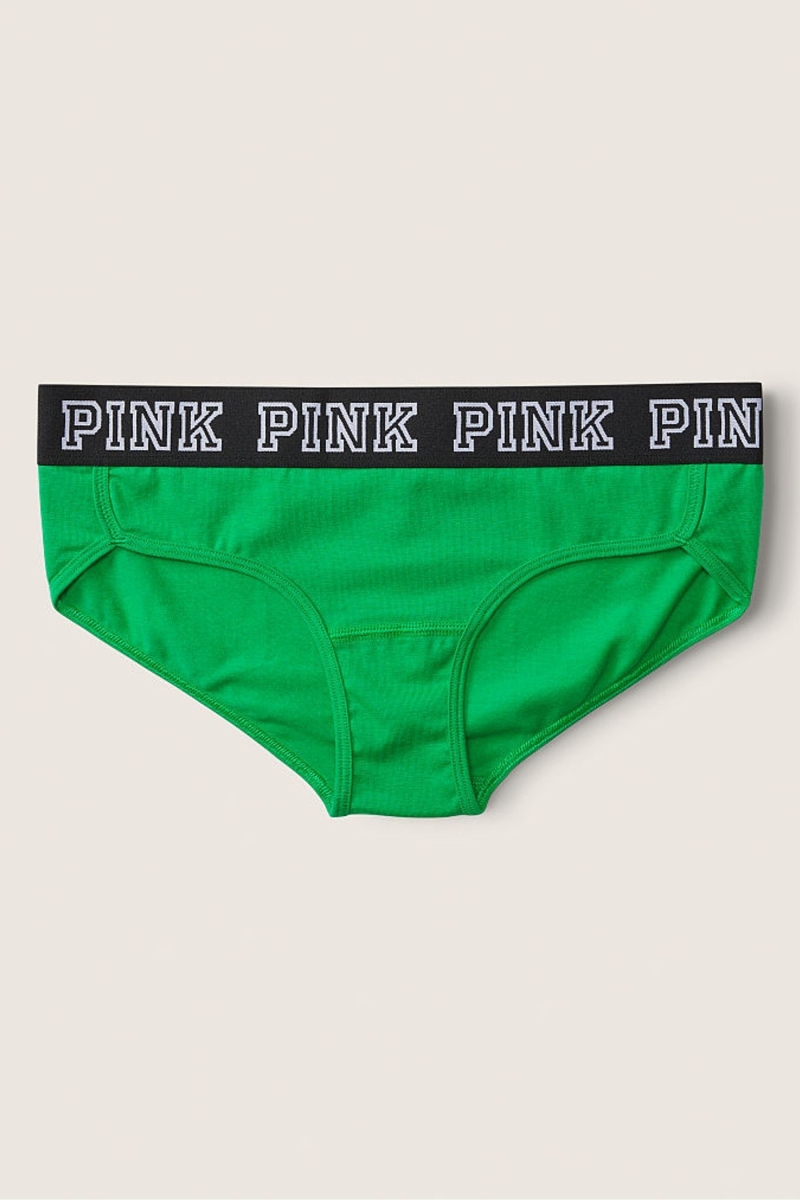 Victoria\'s Secret Stretch Algodon Algodon Logo Hipster Panties Verde | 253674POU