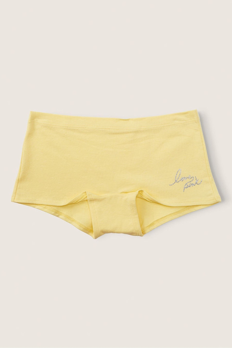 Victoria's Secret Stretch Algodon Algodon Boyshort Panties Cafe | 345089IYO