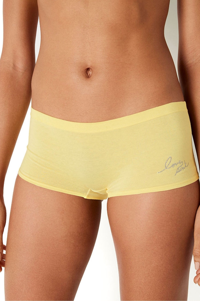 Victoria\'s Secret Stretch Algodon Algodon Boyshort Panties Cafe | 345089IYO