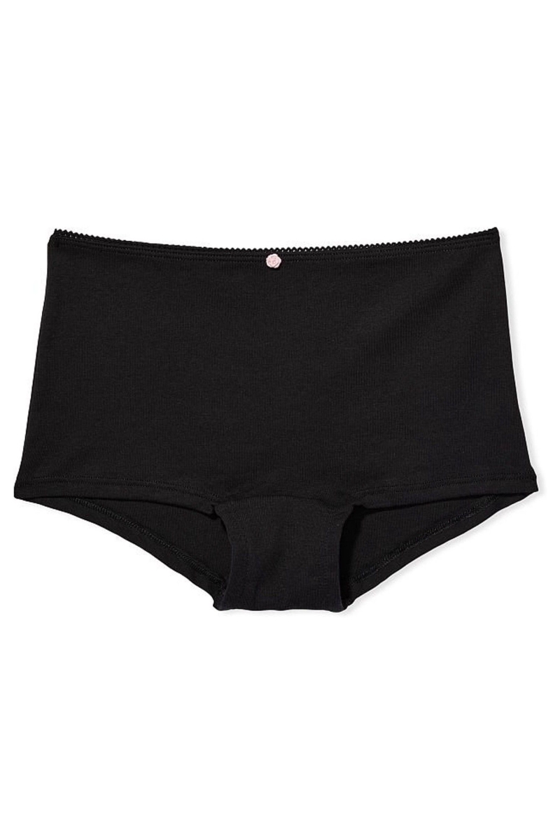 Victoria's Secret Stretch Algodon Algodon Corta Panties Negras | 415930UDB