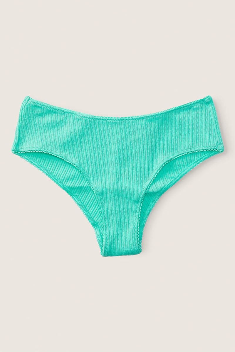 Victoria\'s Secret Stretch Algodon Algodon Cheeky Panties Verde | 543812UDZ