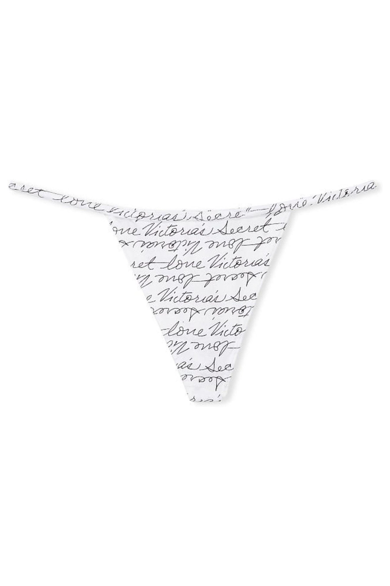 Victoria's Secret Stretch Algodon Algodon G String Panties Blancas | 629081GNB