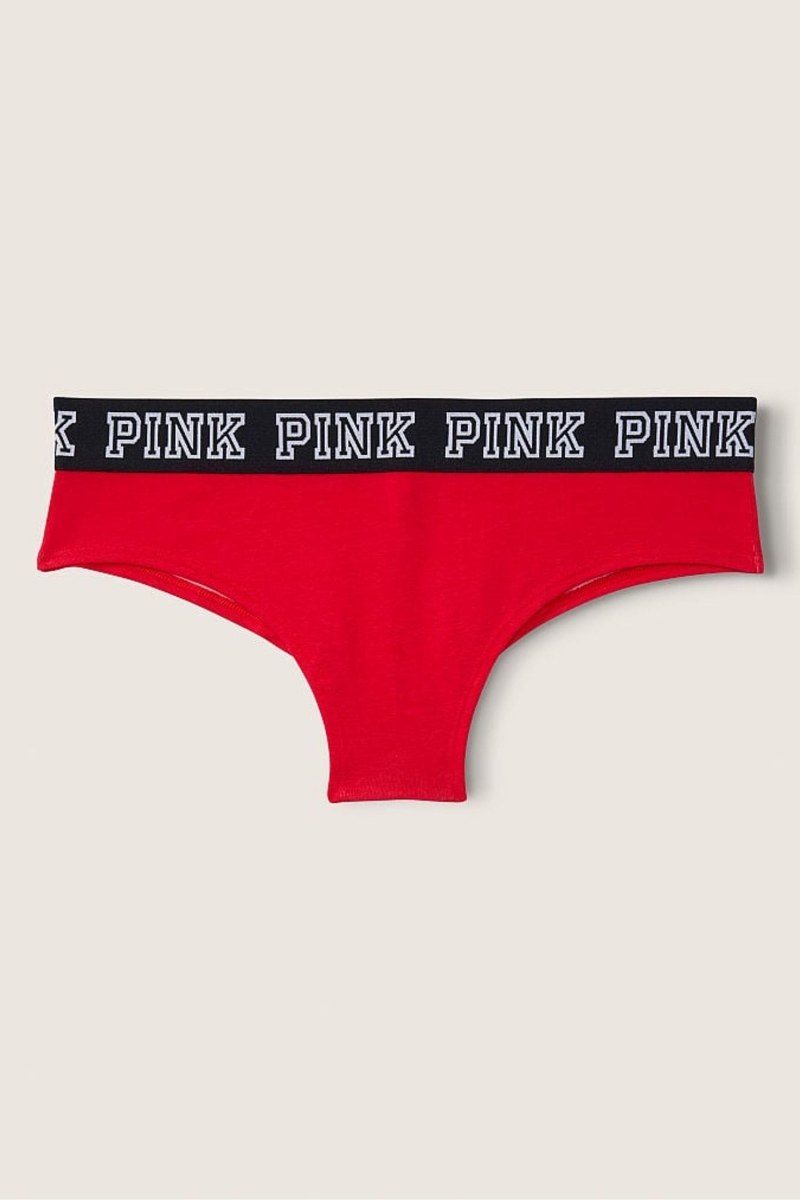 Victoria\'s Secret Stretch Algodon Logo Cheeky Panties Gris | 854196LWS