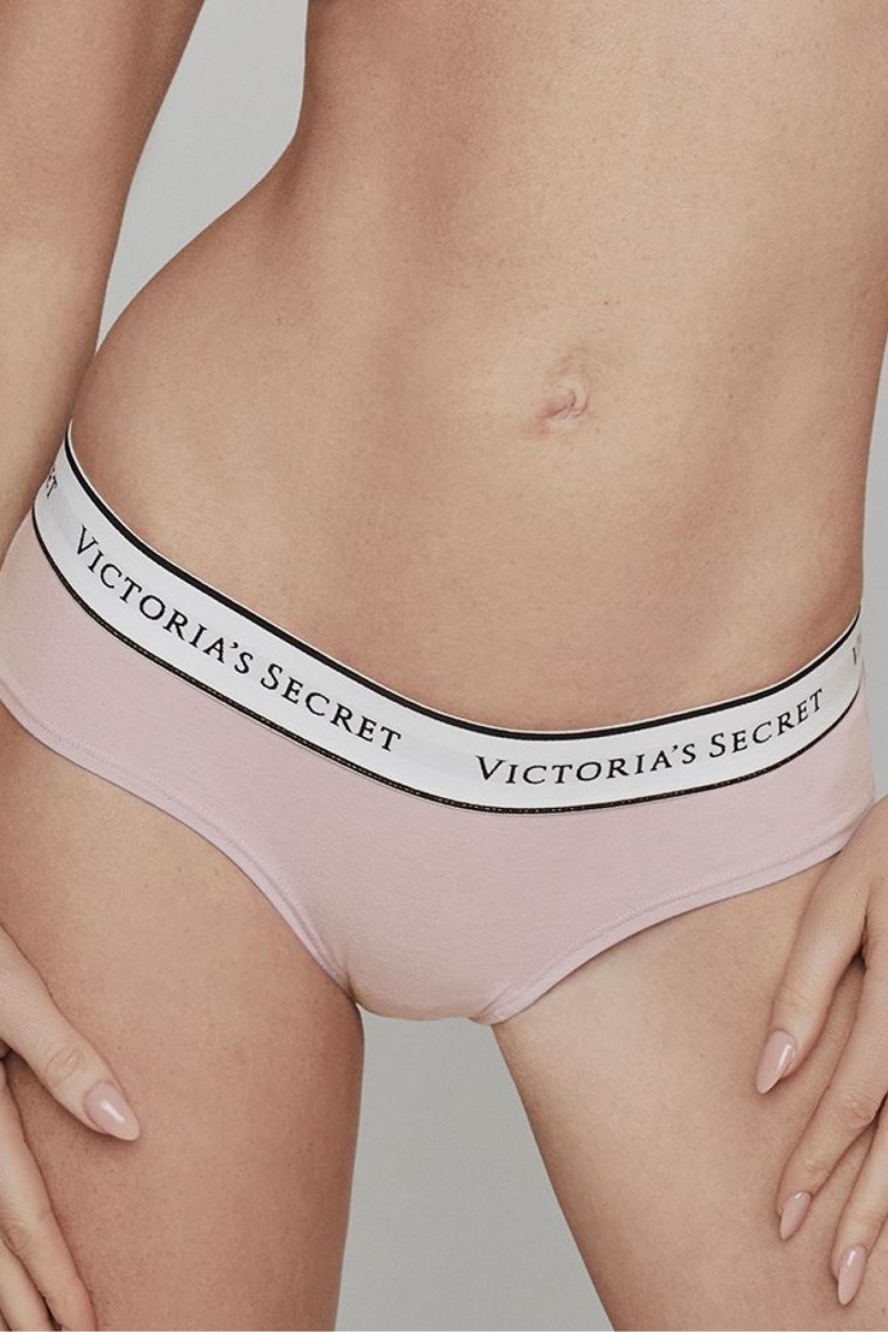 Victoria\'s Secret Stretch Algodon Logo Panties Rosas Rosas | 087592TOQ