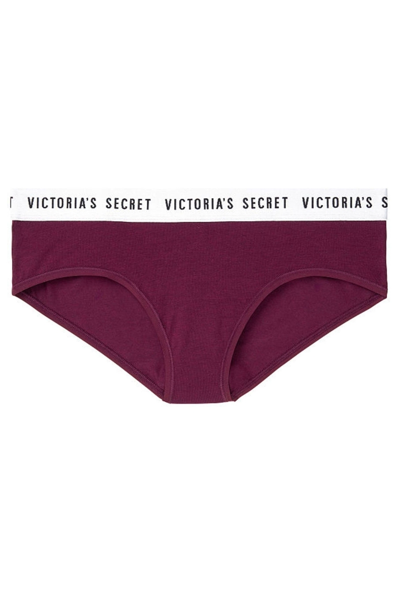 Victoria's Secret Stretch Algodon Logo Panties Azules | 305217PNE