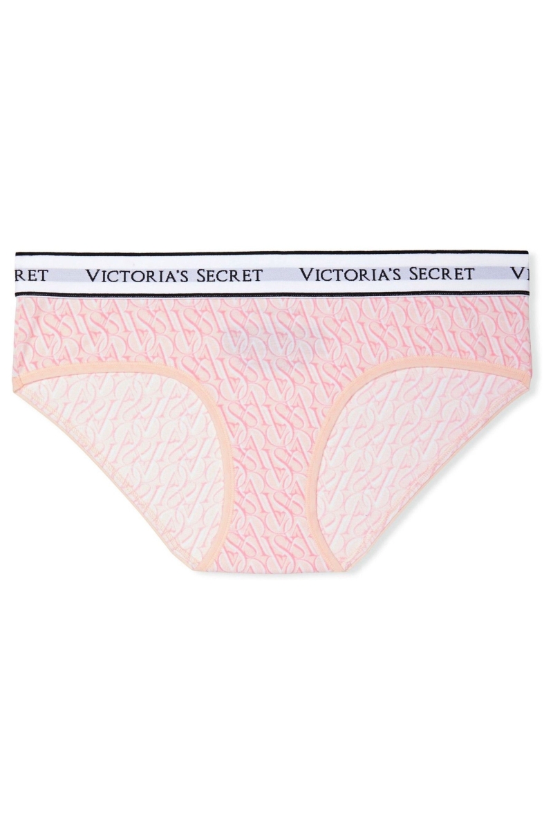 Victoria's Secret Stretch Algodon Logo Panties Rosas | 305249LOX