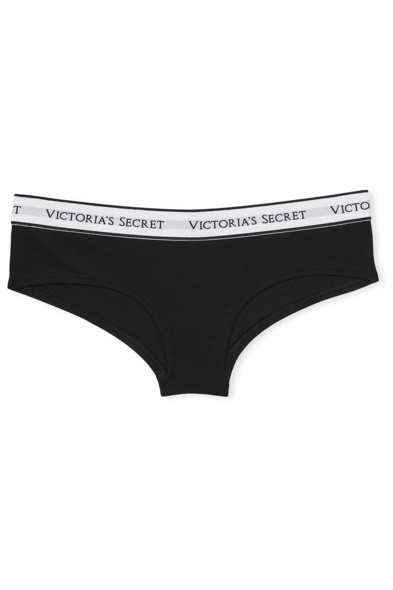 Victoria's Secret Stretch Algodon Logo Panties Azules | 458930AEC