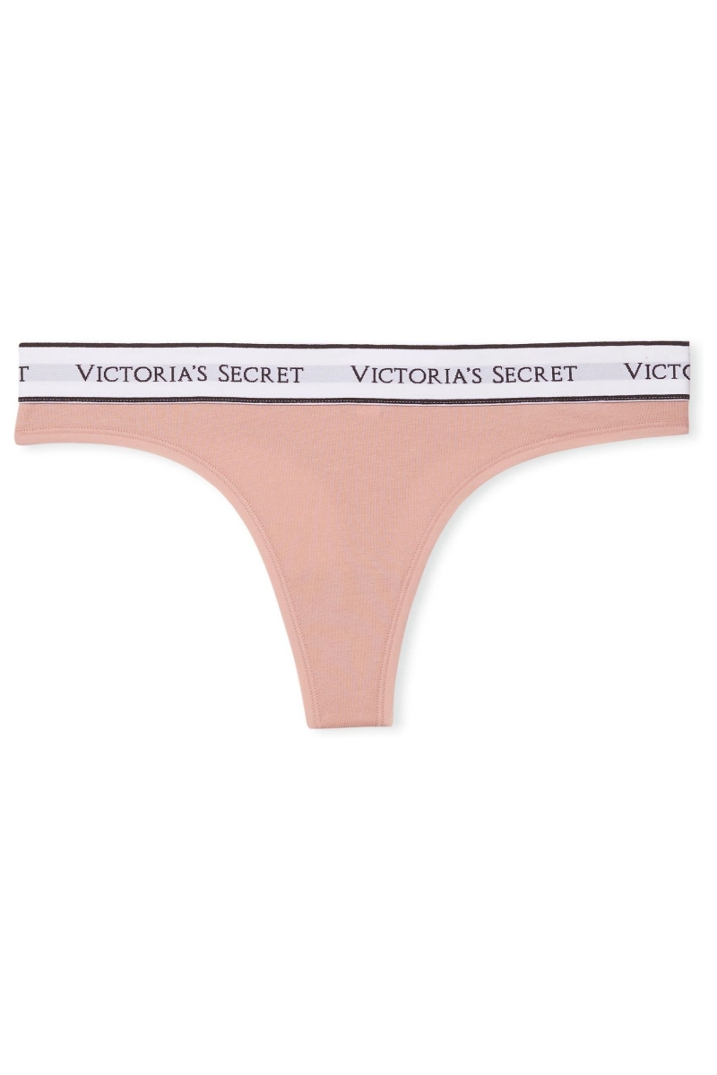 Victoria's Secret Stretch Algodon Logo Panties Azules | 961348UEL