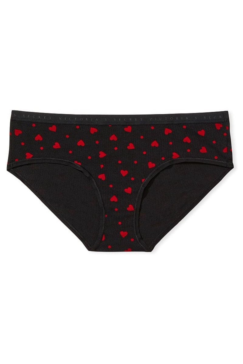 Victoria's Secret Stretch Algodon Stretch Algodon Hiphugger Panty Negras | 105732ENI