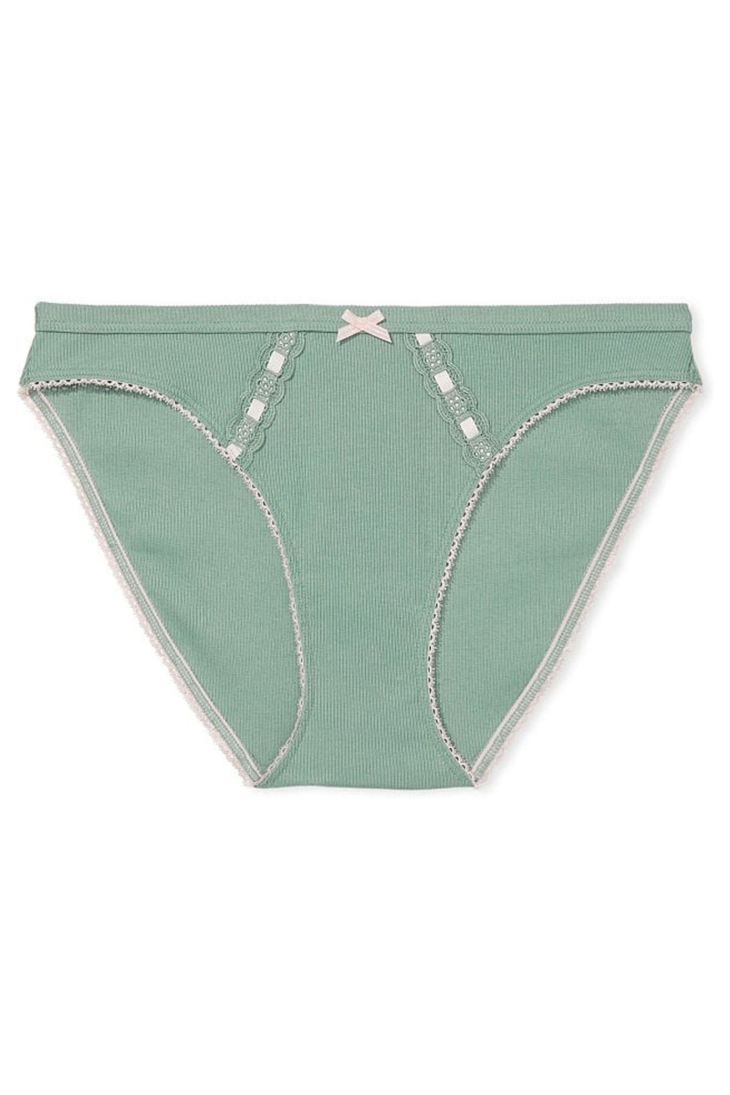 Victoria's Secret Stretch Algodon Stretch Algodon Bikini Panties Azules | 704128VFW