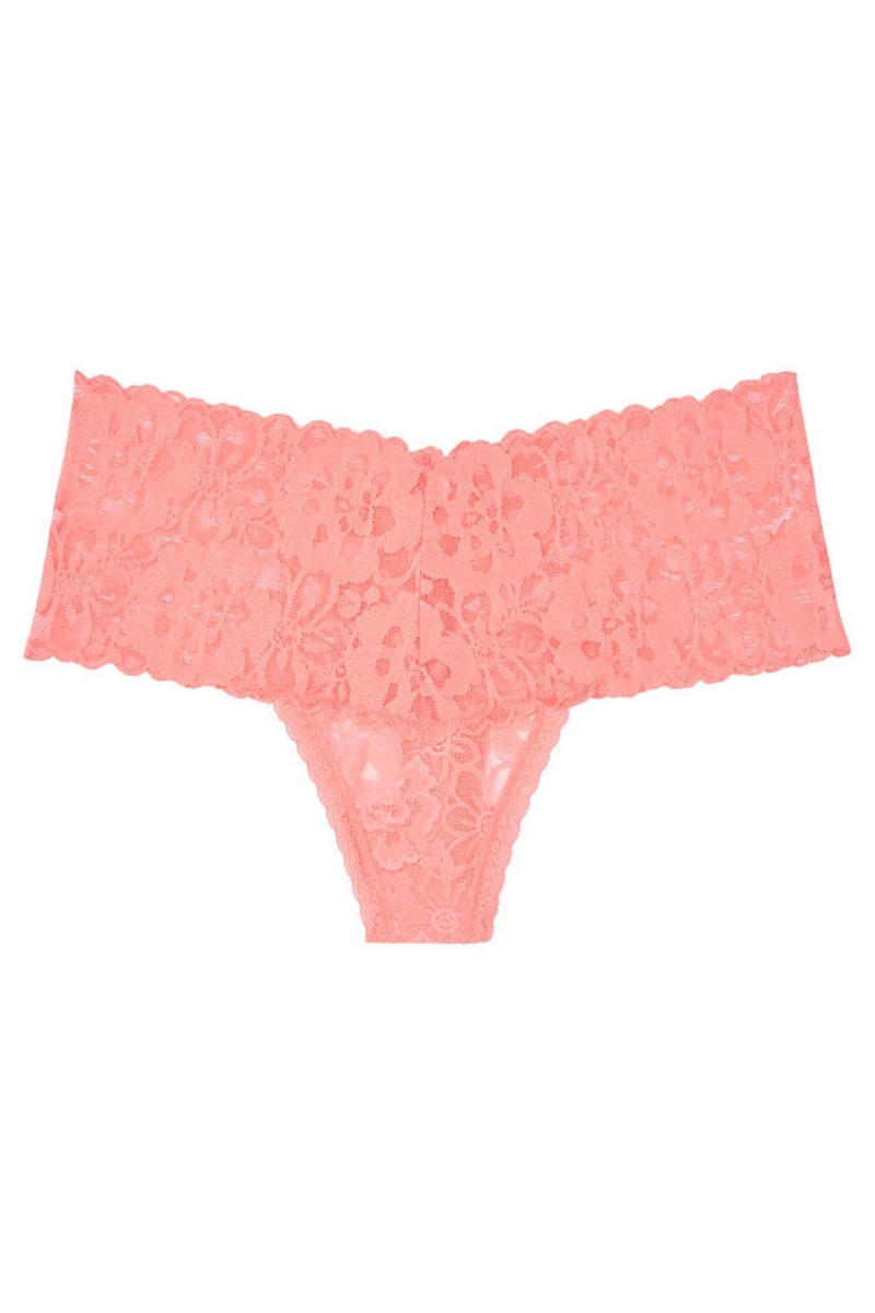 Victoria's Secret The Lacie Encaje Anchos Band Tanga Panty Rosas | 423015NML