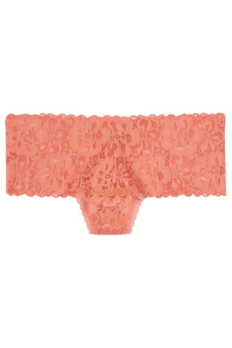 Victoria's Secret The Lacie Encaje Anchos Band Tanga Panty Rosas | 645937VJW