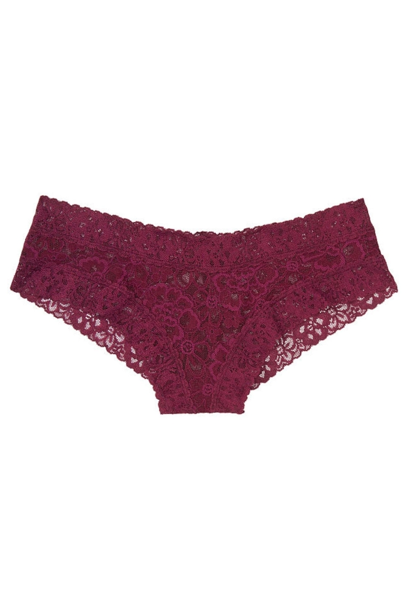 Victoria's Secret The Lacie Encaje Cheeky Panties Burdeos Moradas | 209374AQB