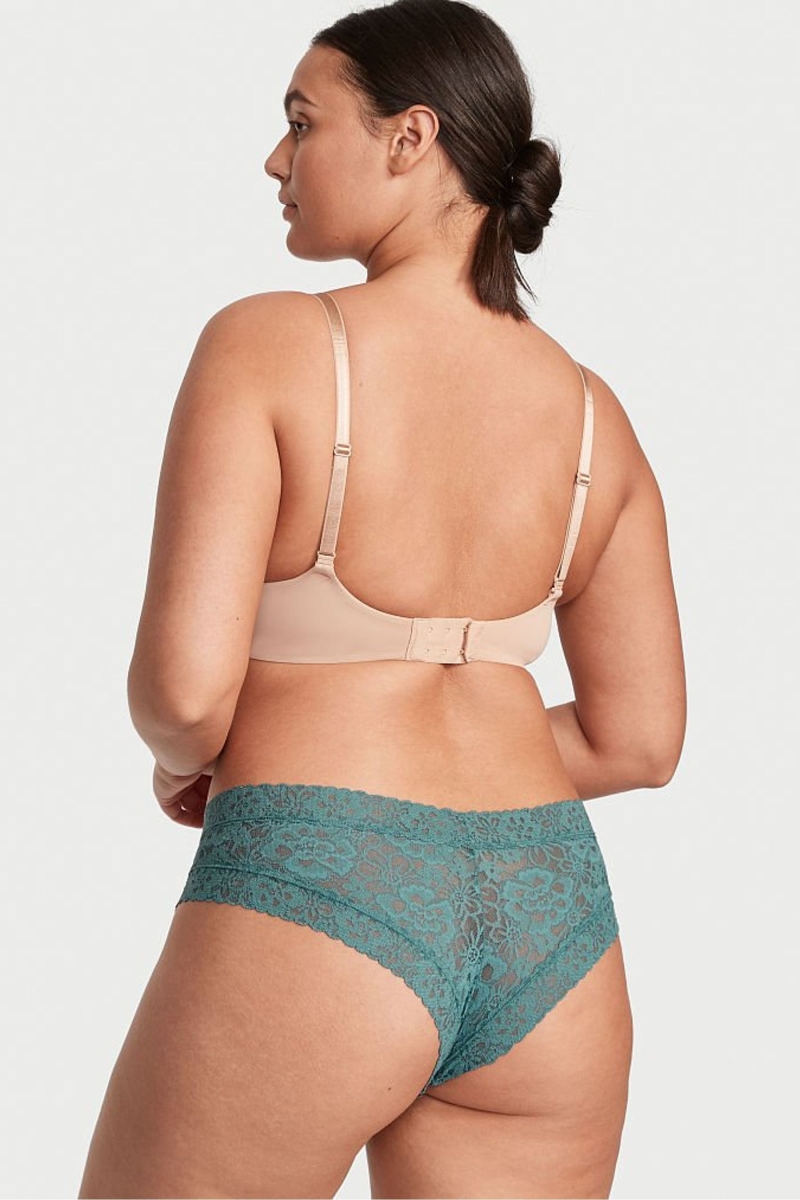 Victoria's Secret The Lacie Encaje Cheeky Panties Azules | 368249NKE