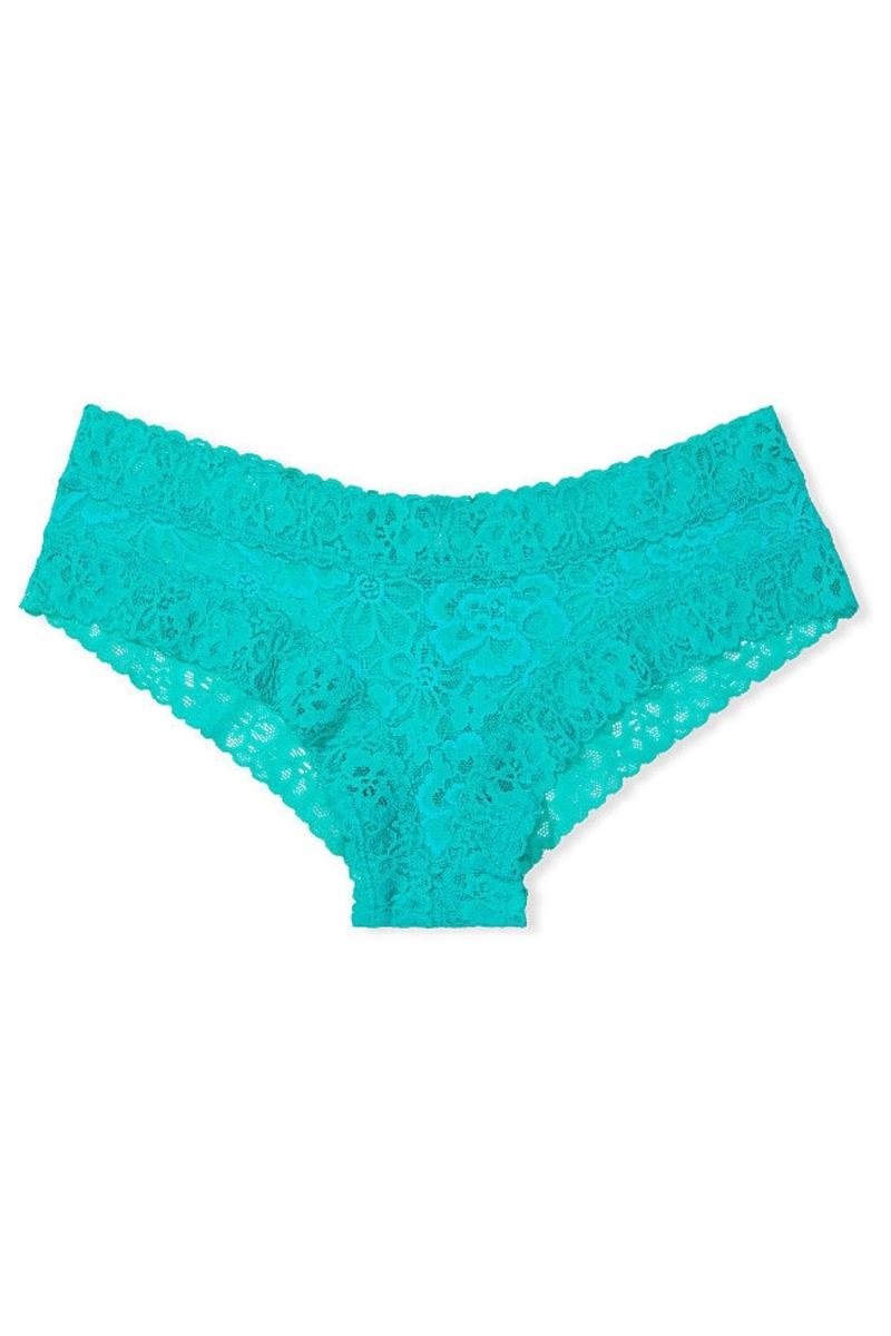 Victoria's Secret The Lacie Encaje Cheeky Panties Verde | 438506HSC