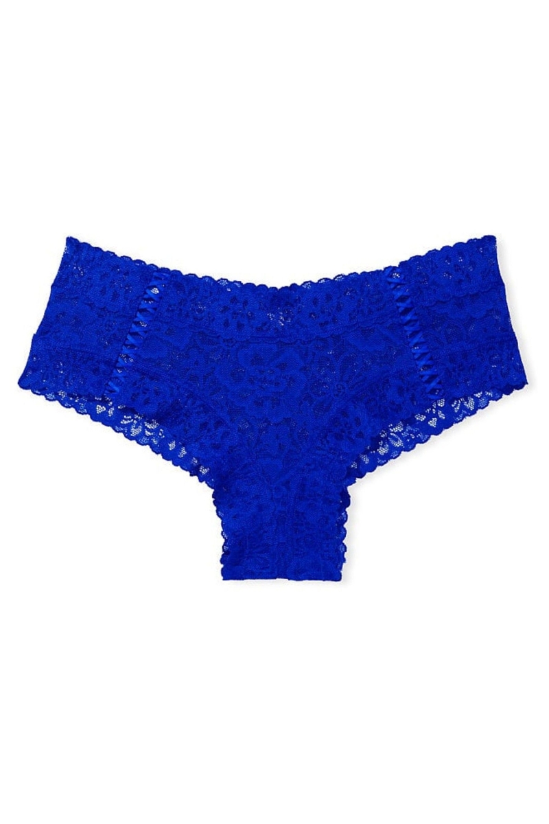 Victoria's Secret The Lacie Encaje Cheeky Panties Azules | 548623XKH