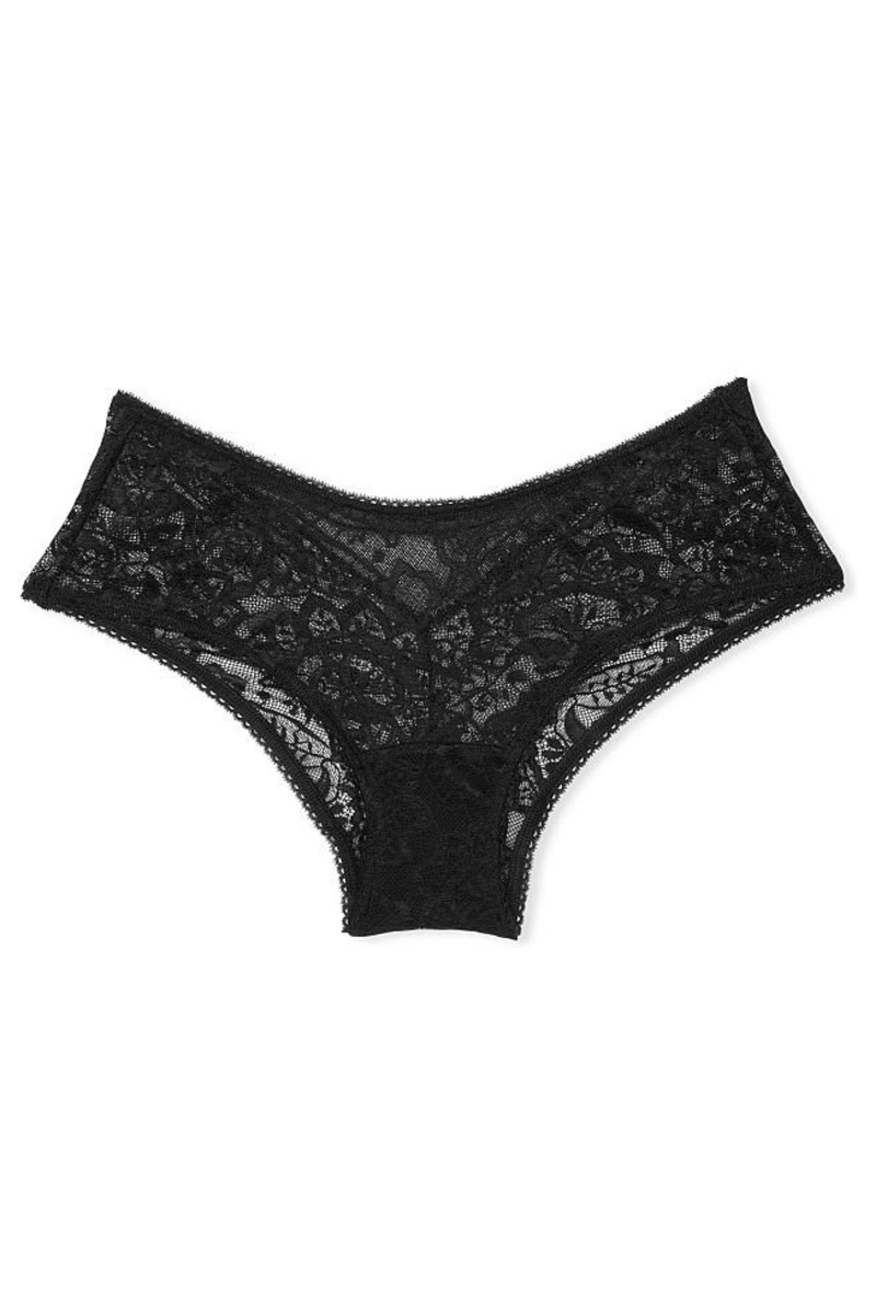 Victoria's Secret The Lacie Encaje Cheeky Panties Negras | 957182MZW