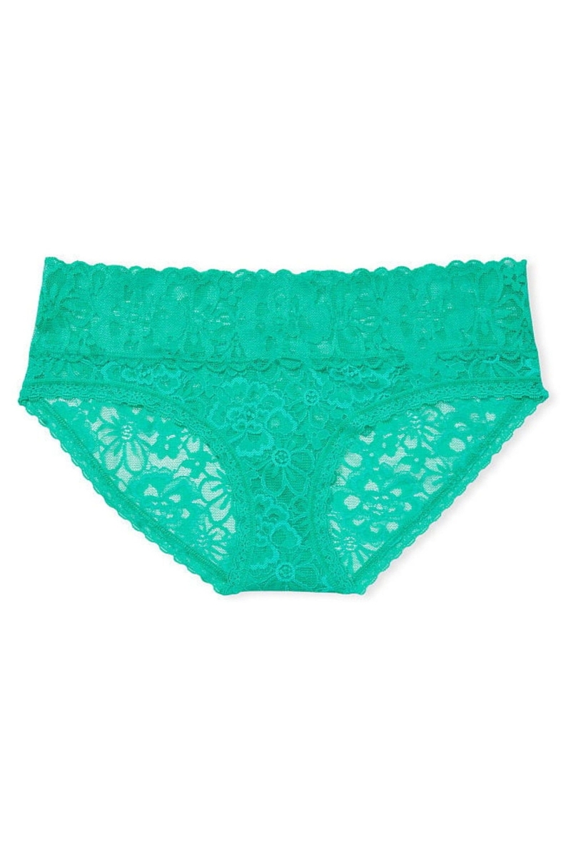 Victoria\'s Secret The Lacie Encaje Hipster Panties Verde | 396482FJN