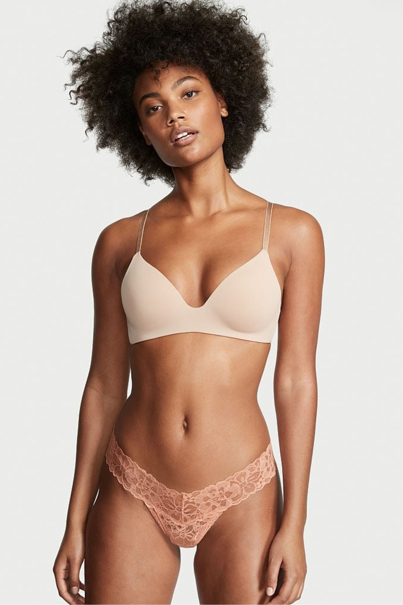 Victoria\'s Secret The Lacie Encaje Tanga Panties Negras | 240856CYN