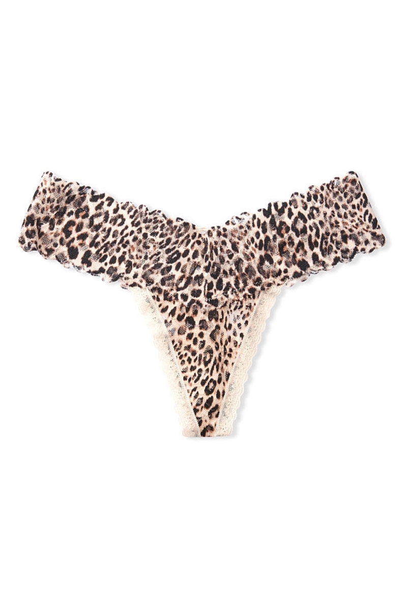 Victoria's Secret The Lacie Encaje Tanga Panties Negras | 305294OLZ