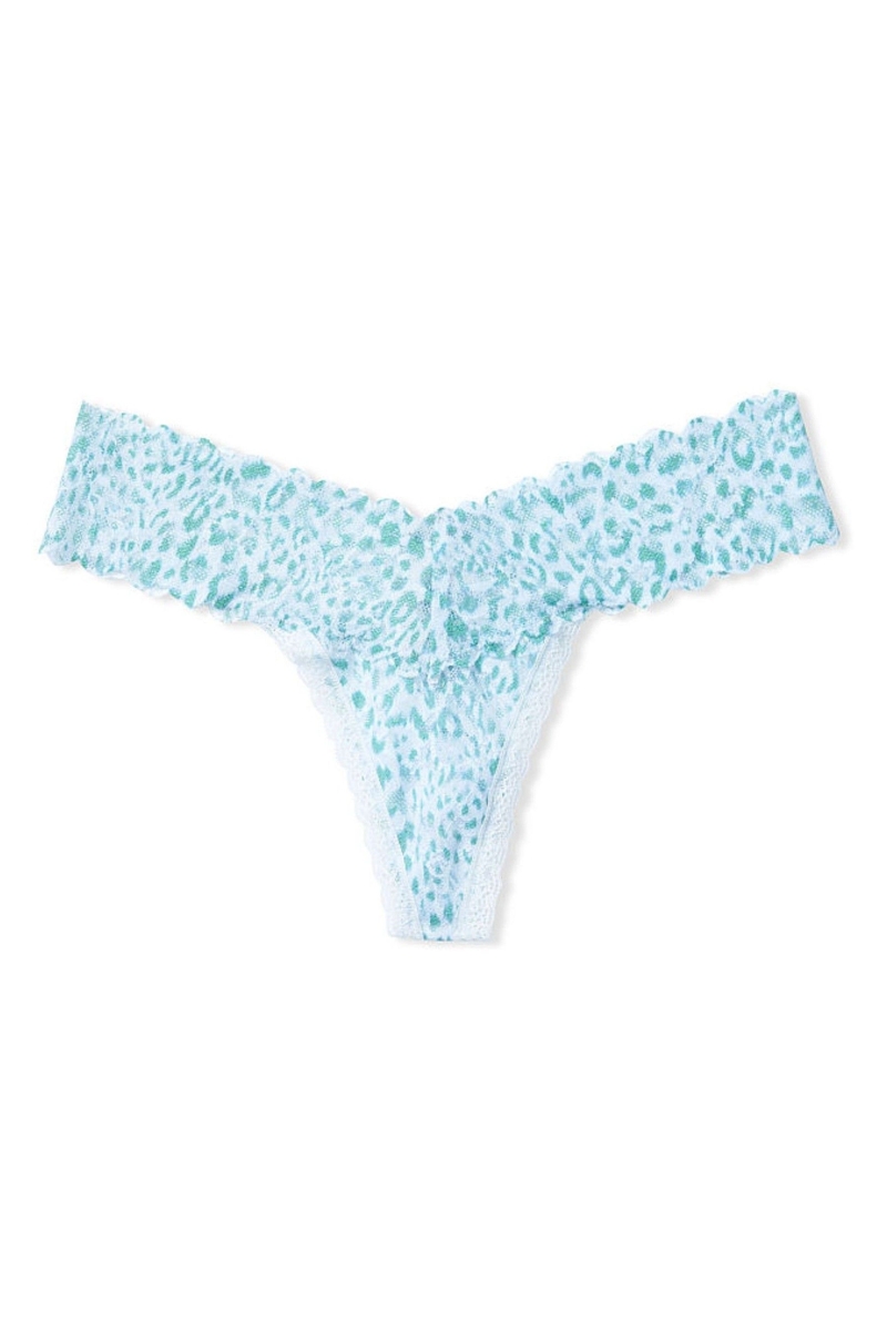 Victoria's Secret The Lacie Encaje Tanga Panties Azules | 478156JCL