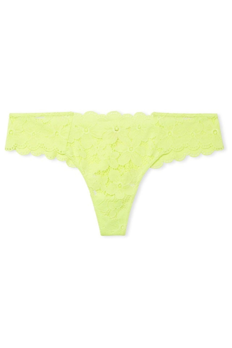 Victoria's Secret The Lacie Encaje Tanga Panties Azules | 739054ONJ