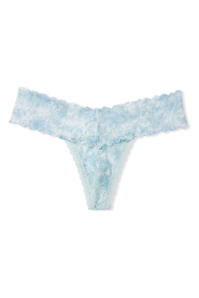 Victoria's Secret The Lacie Encaje Tanga Panties Azules | 894317QFX