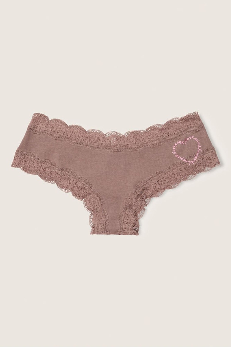 Victoria\'s Secret The Lacie Encaje Trim Cheeky Panties Negras | 380674AER