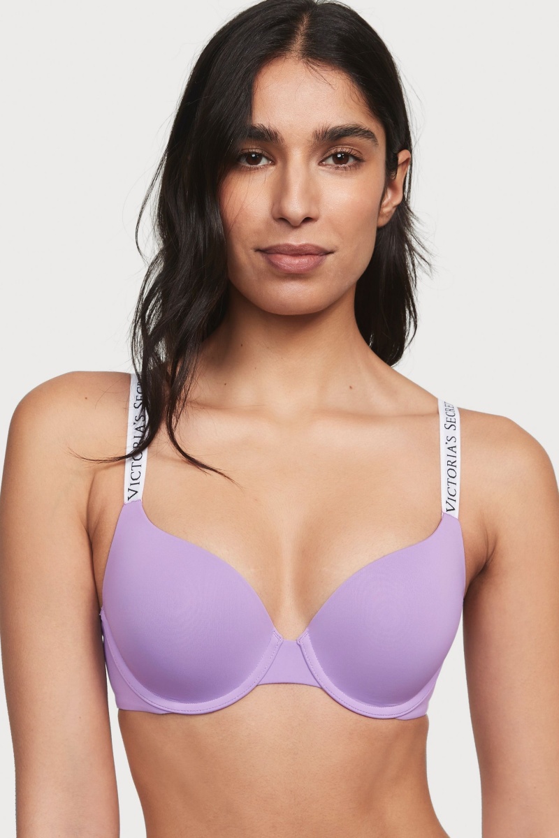 Victoria\'s Secret The T-Shirt Full Coverage Push Up Logo Bra Negras | 086754GEN