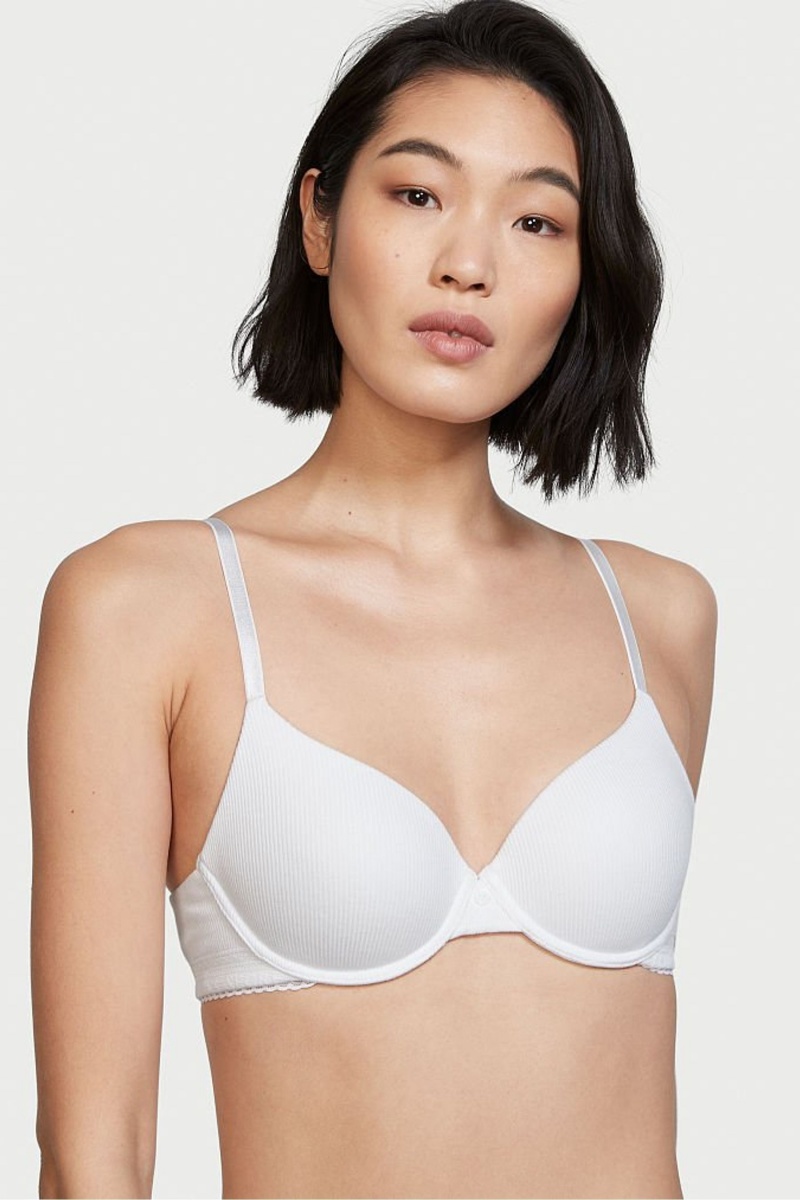 Victoria\'s Secret The T-Shirt Smooth Lightly Forro T-Shirt Bra Blancas | 189046LQE