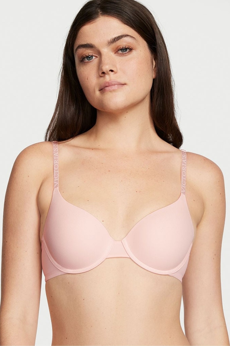 Victoria\'s Secret The T-Shirt Smooth Lightly Forro T-Shirt Bra Rosas | 384096VTZ