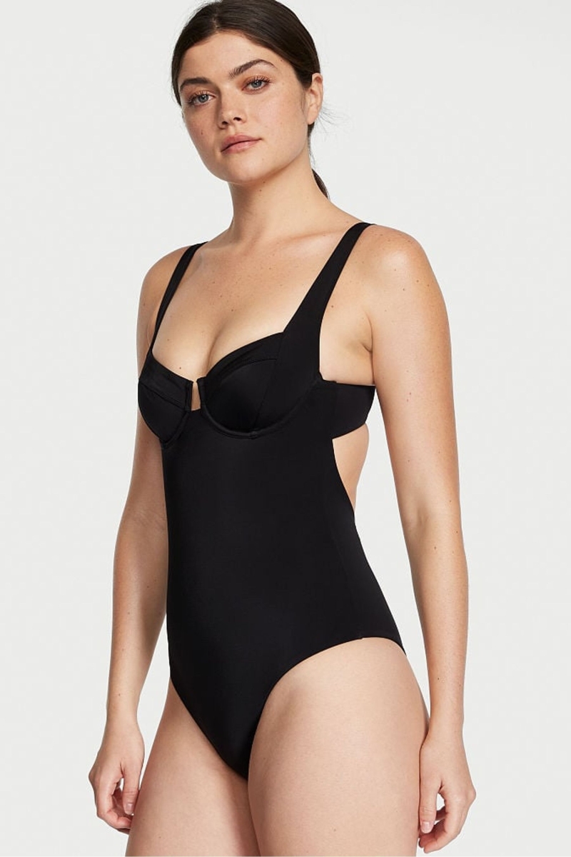 Victoria\'s Secret Tie Back Swimsuit Negras | 958012YOX