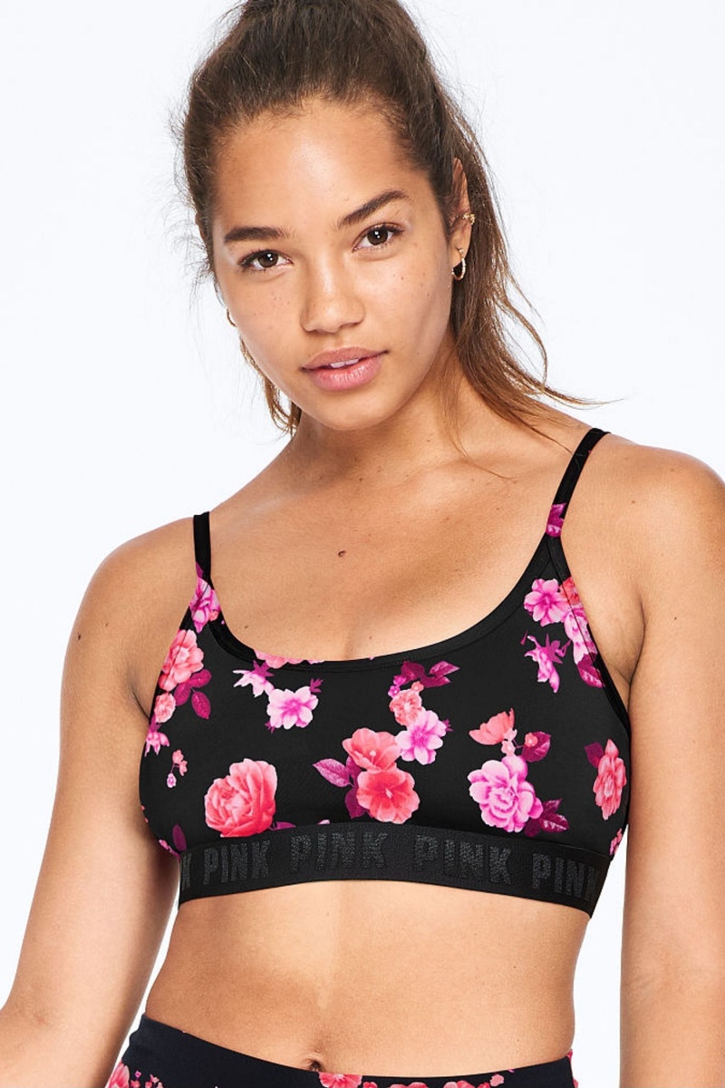 Victoria\'s Secret Ultimate Scoop Lightly Forro Sports Bra Rosas | 962180QSC