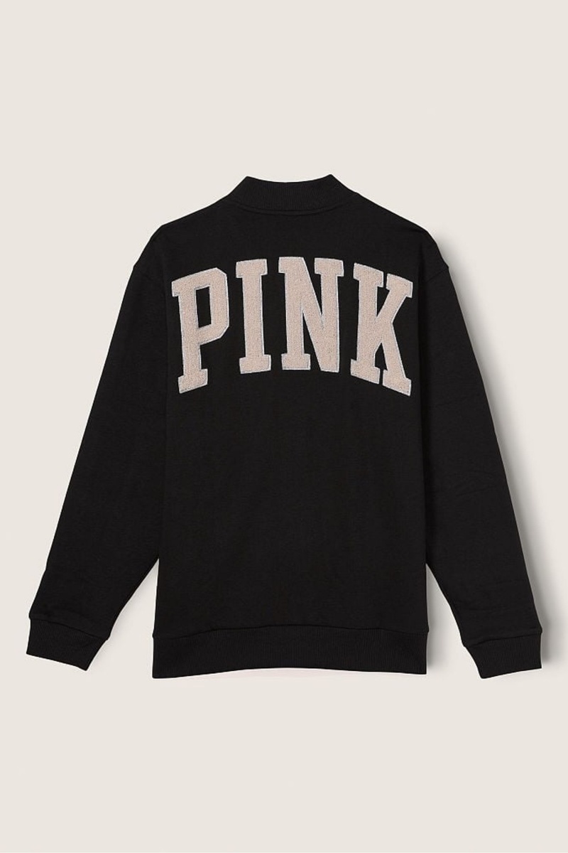 Victoria's Secret Varsity Jacket Negras | 406893EBP