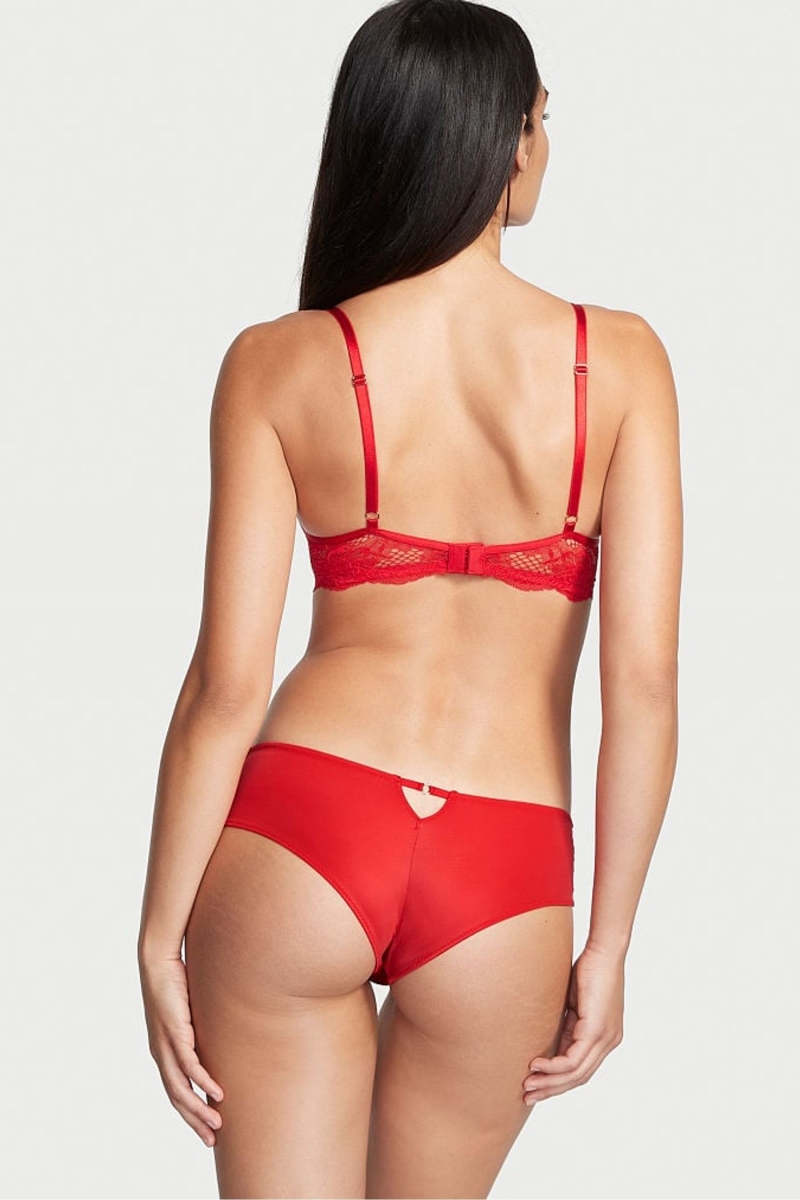 Victoria's Secret Very Sexy Encaje Cheeky Panties Rojas | 109756LNZ