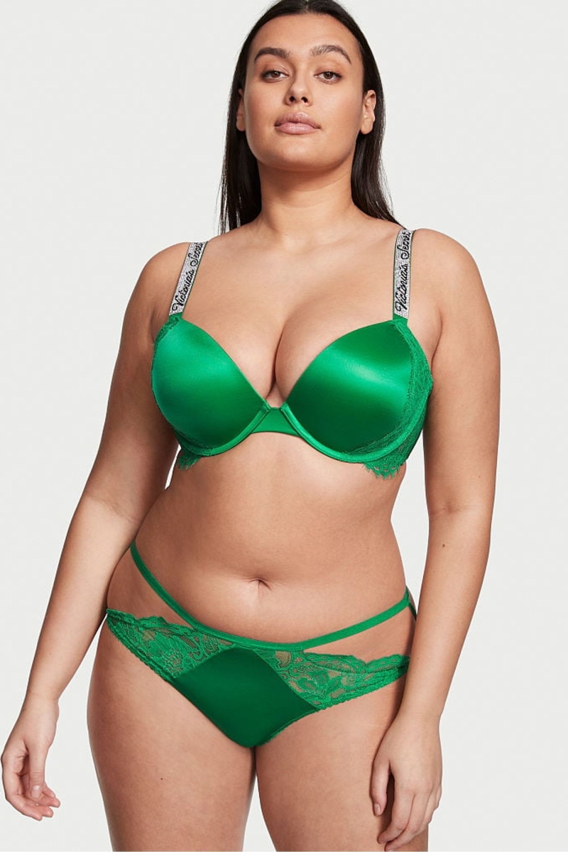 Victoria\'s Secret Very Sexy Encaje Cheeky Panties Verde | 693542ISW