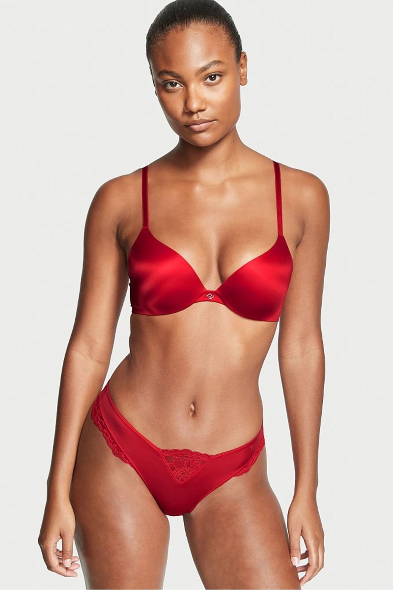 Victoria\'s Secret Very Sexy Encaje Tanga Panties Rojas | 370269FPZ