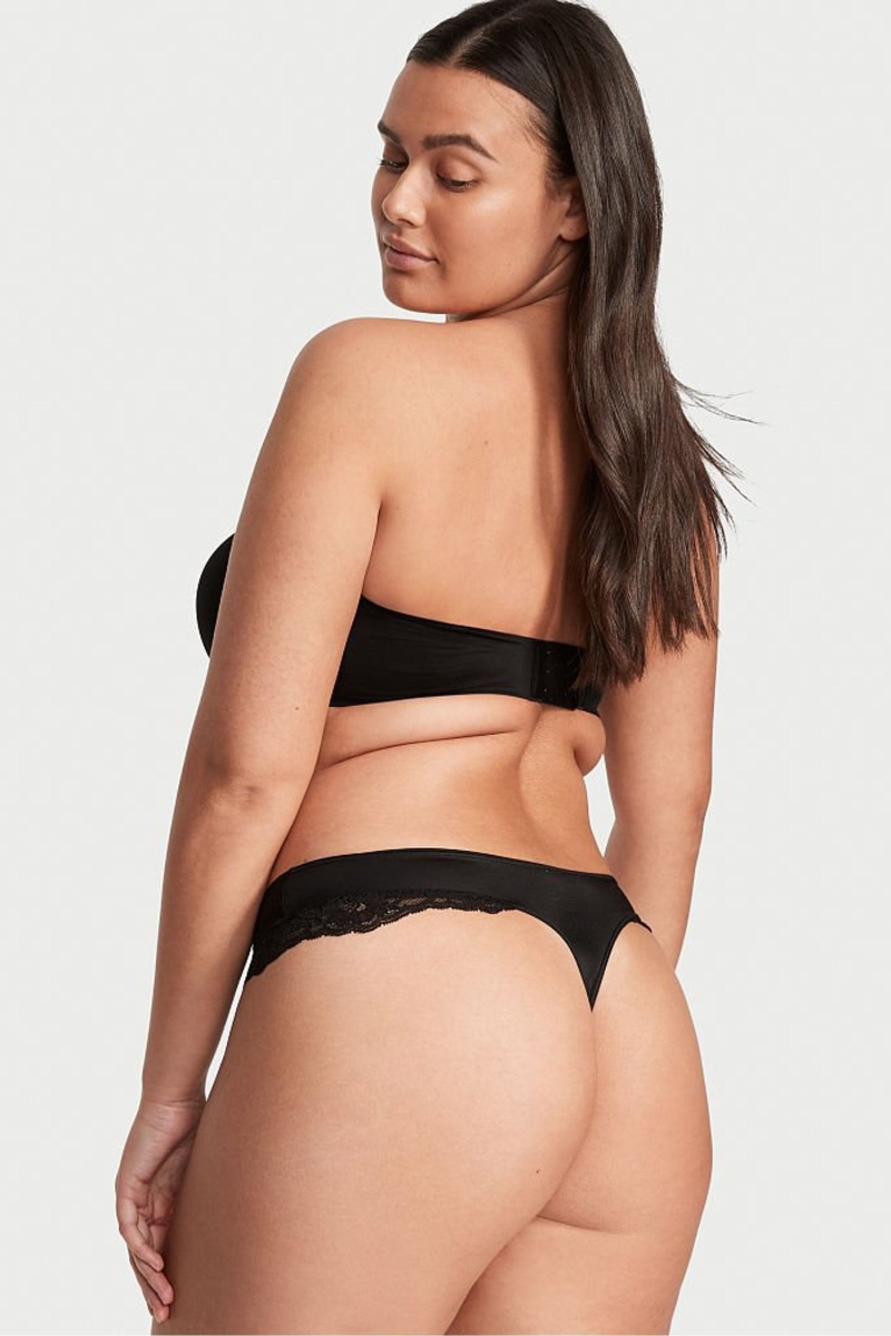 Victoria's Secret Very Sexy Encaje Tanga Panties Negras | 675189EHB