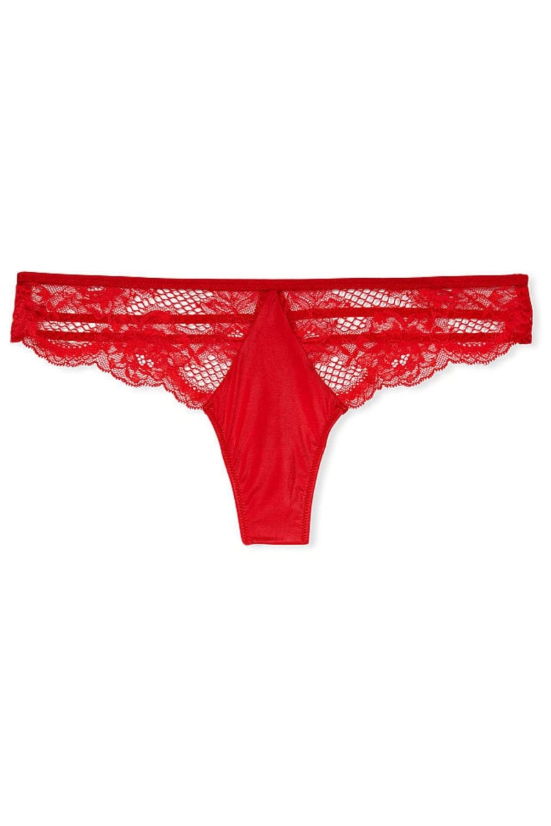 Victoria's Secret Very Sexy Encaje Tanga Panties Rojas | 714598FZT