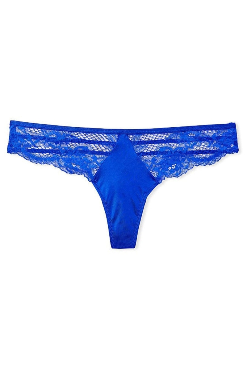 Victoria's Secret Very Sexy Encaje Tanga Panties Azules | 785412WQV