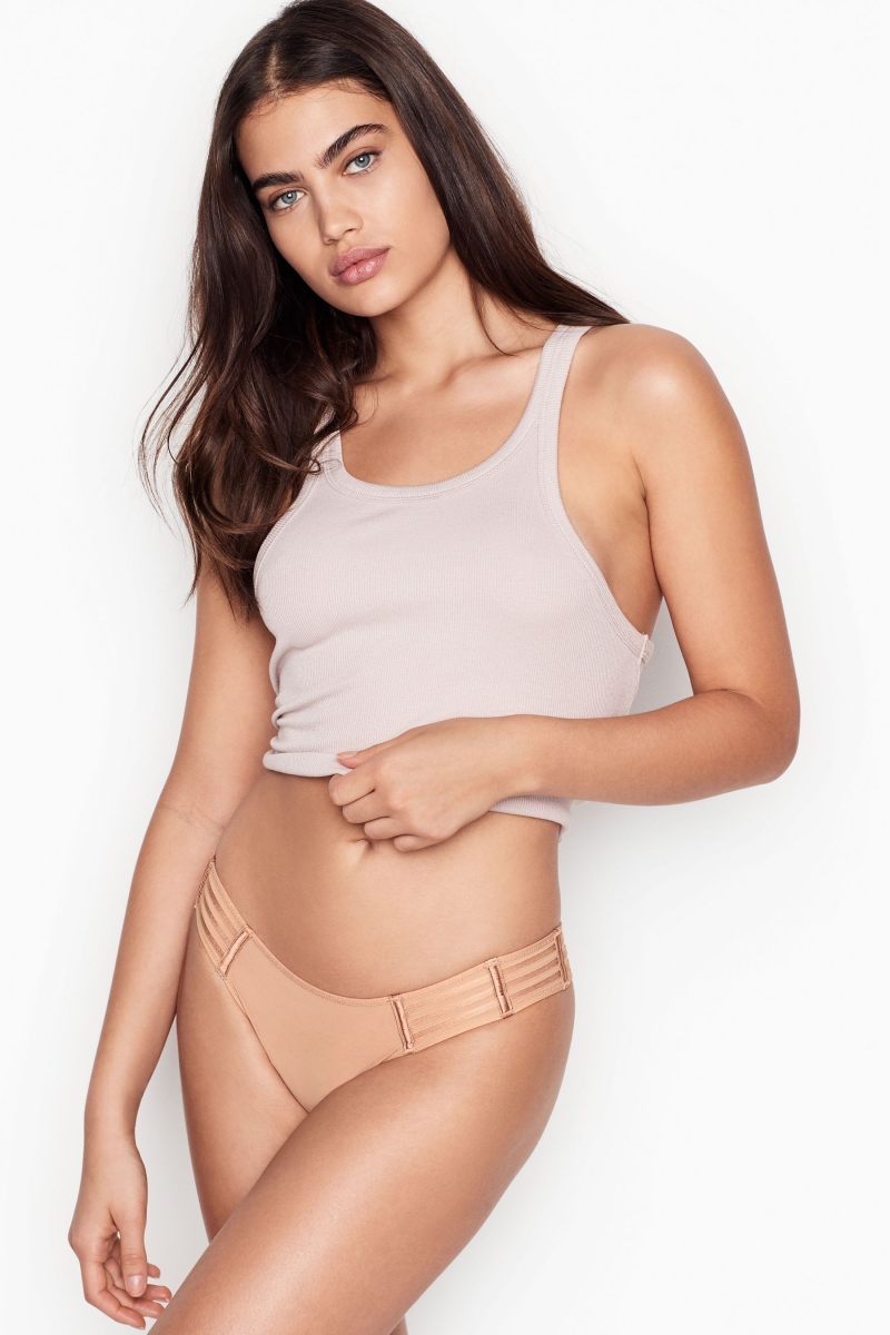 Victoria\'s Secret Very Sexy Mesh Cheekini Panties Sweet Nougat Nude | 608925YCB