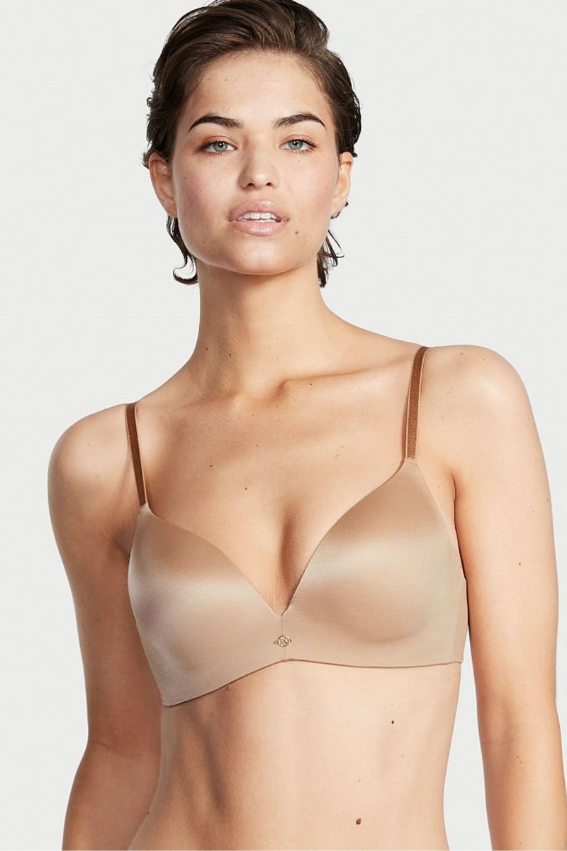 Victoria\'s Secret Very Sexy Smooth Non Wired Push Up Bra Sweet Praline Nude | 645238LDS