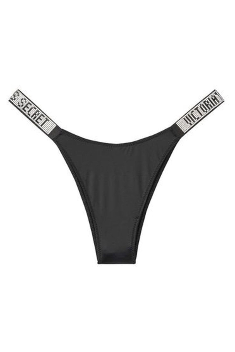 Victoria's Secret Very Sexy Smooth Shine Correa Panties Negras | 621493KFI