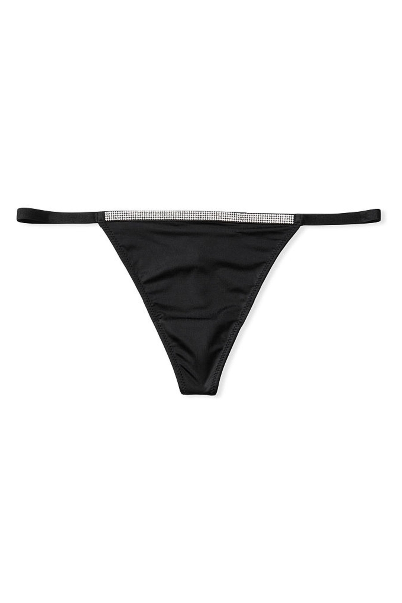 Victoria's Secret Very Sexy Smooth Shine Correa Panties Negras | 698147SQA