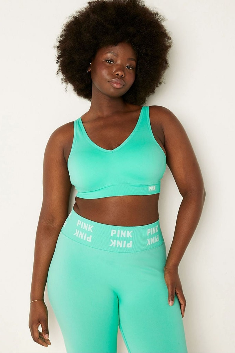 Victoria\'s Secret Wear Everywhere Active Seamless Air Medium Impact Sports Bra Teal Ice | 241978DFA