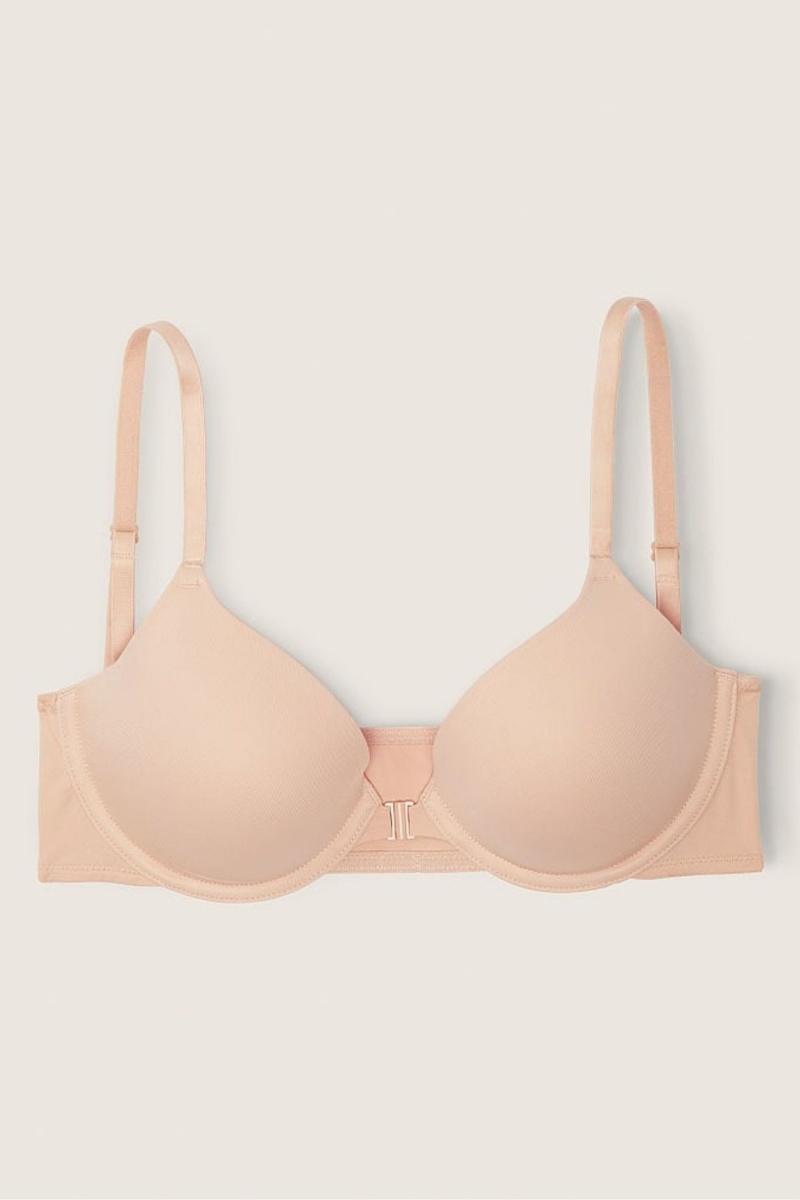 Victoria\'s Secret Wear Everywhere Front Fijacion Lightly Forro T-Shirt Bra Beige | 093625PSZ