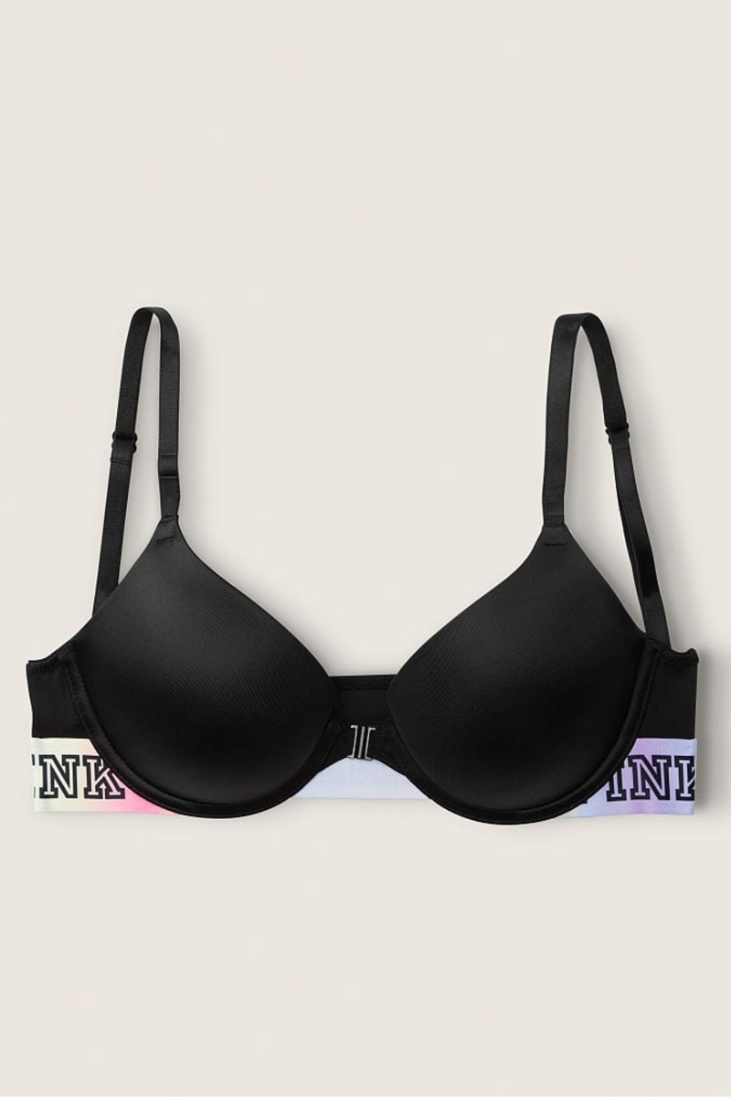 Victoria's Secret Wear Everywhere Front Close Push Up Bra Negras | 485370HUT