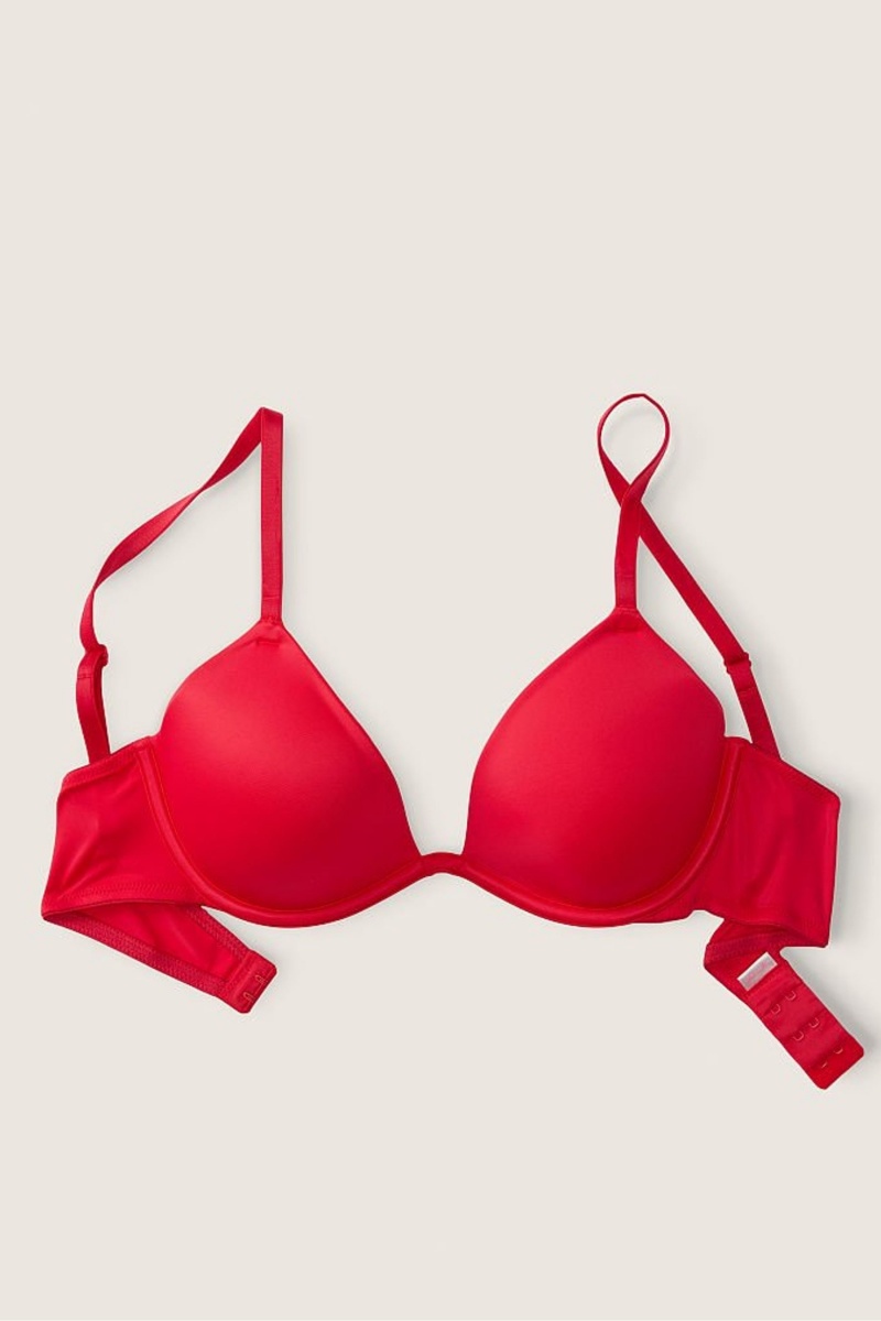 Victoria\'s Secret Wear Everywhere Smooth Lightest Forro T-Shirt Bra Rojas | 064197BOJ