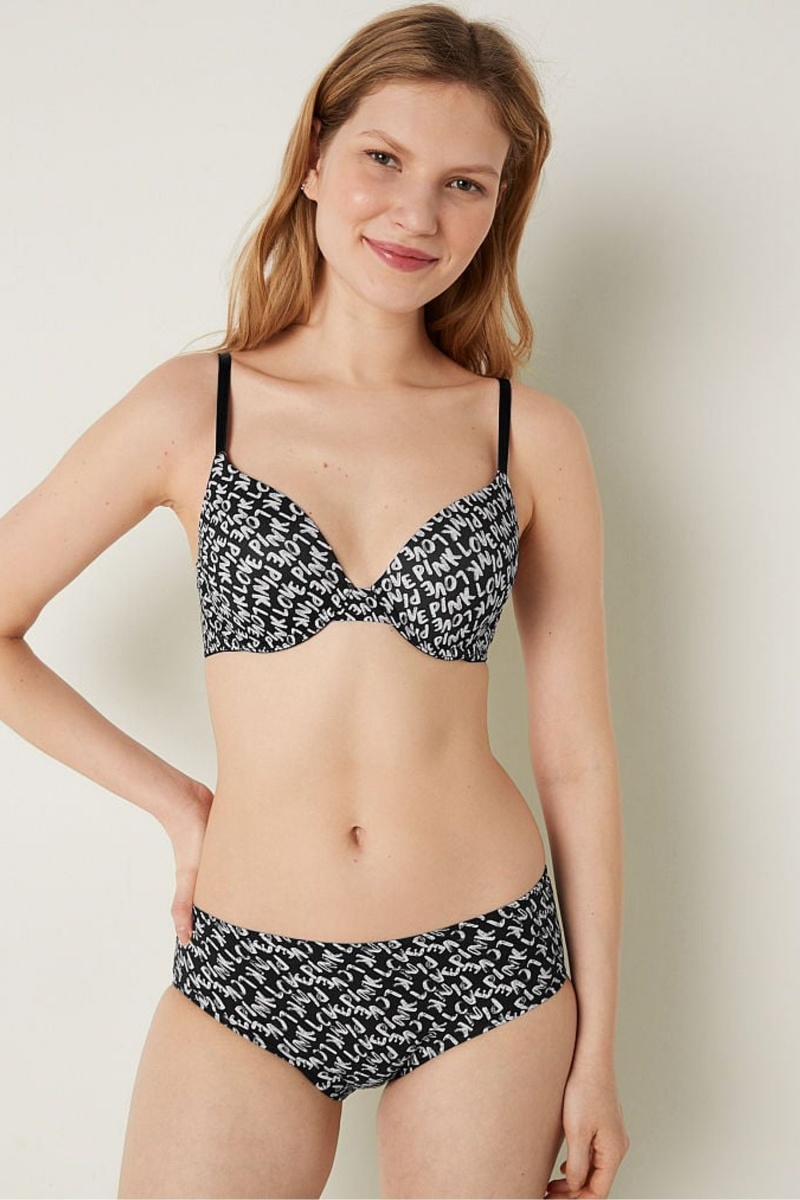 Victoria's Secret Wear Everywhere Smooth Lightly Forro T Shirt Bra Negras | 157849FID